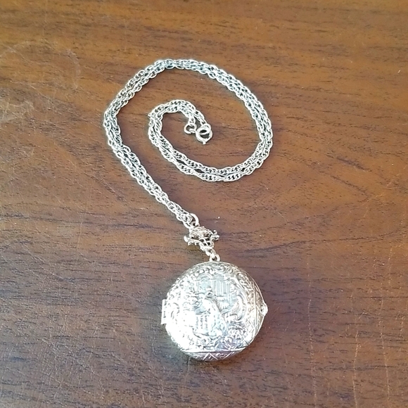 Art Co. Peacock Silver Tone Locket Necklace - Picture 2 of 4